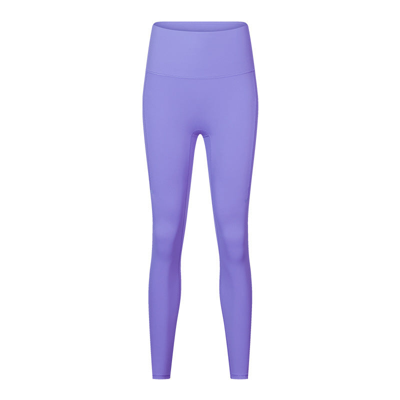 High-waist abdomen-slimming side pocket hip-lifting sports pants