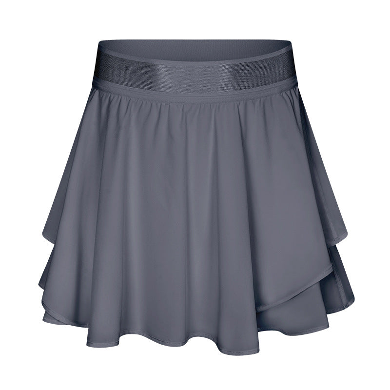 Anti-flashing fake two-piece quick-drying sports short skirt