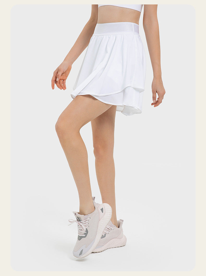 Anti-flashing fake two-piece quick-drying sports short skirt