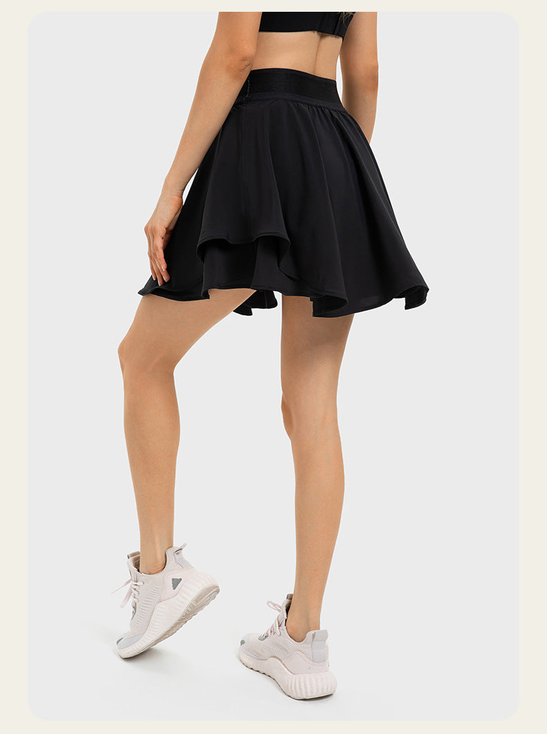 Anti-flashing fake two-piece quick-drying sports short skirt