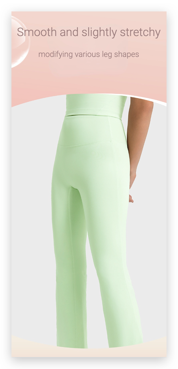 Autumn and winter fleece-lined micro flared sports pants with slit at the cuffs