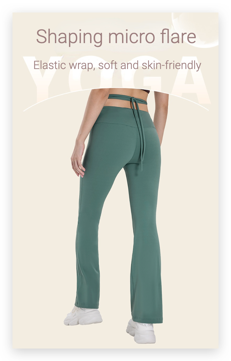 Skin-friendly, nude-feeling, crossed strap casual sports pants