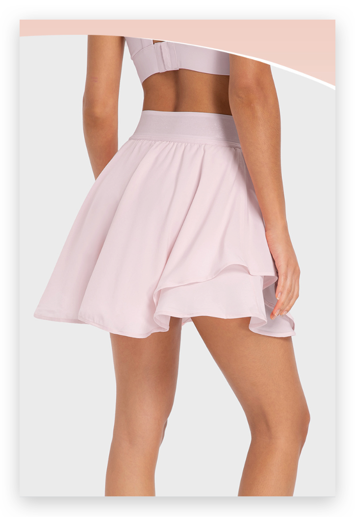 Anti-flashing fake two-piece quick-drying sports short skirt